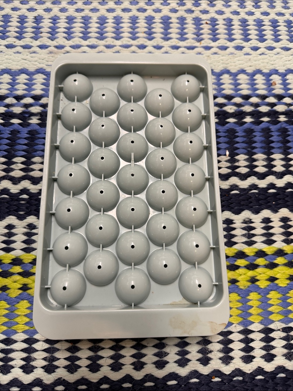 Grey Hard Shell Ice Ball Mold Tray for Slow-Melt Spheres